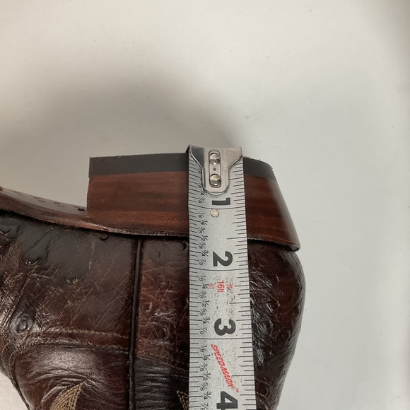 Rios Of Mercedes Tobacco Brown Ostrich Cowboy Boots Men’s 8.5 B | Women’s 9.5 - Picture 4 of 16